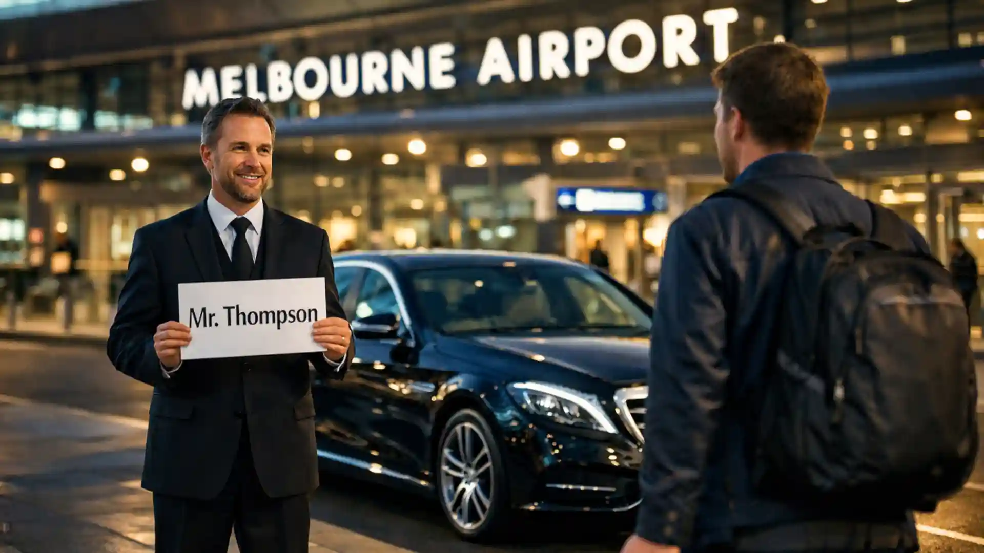 Melbourne airport chauffeur service vs taxi luxury car pickup comparison