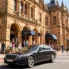 Open House Melbourne private chauffeur luxury Mercedes arriving at heritage building