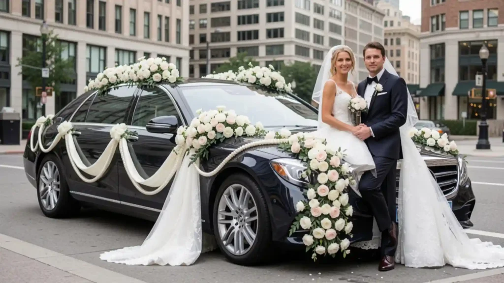 wedding chauffeur service Melbourne luxury Mercedes wedding cars