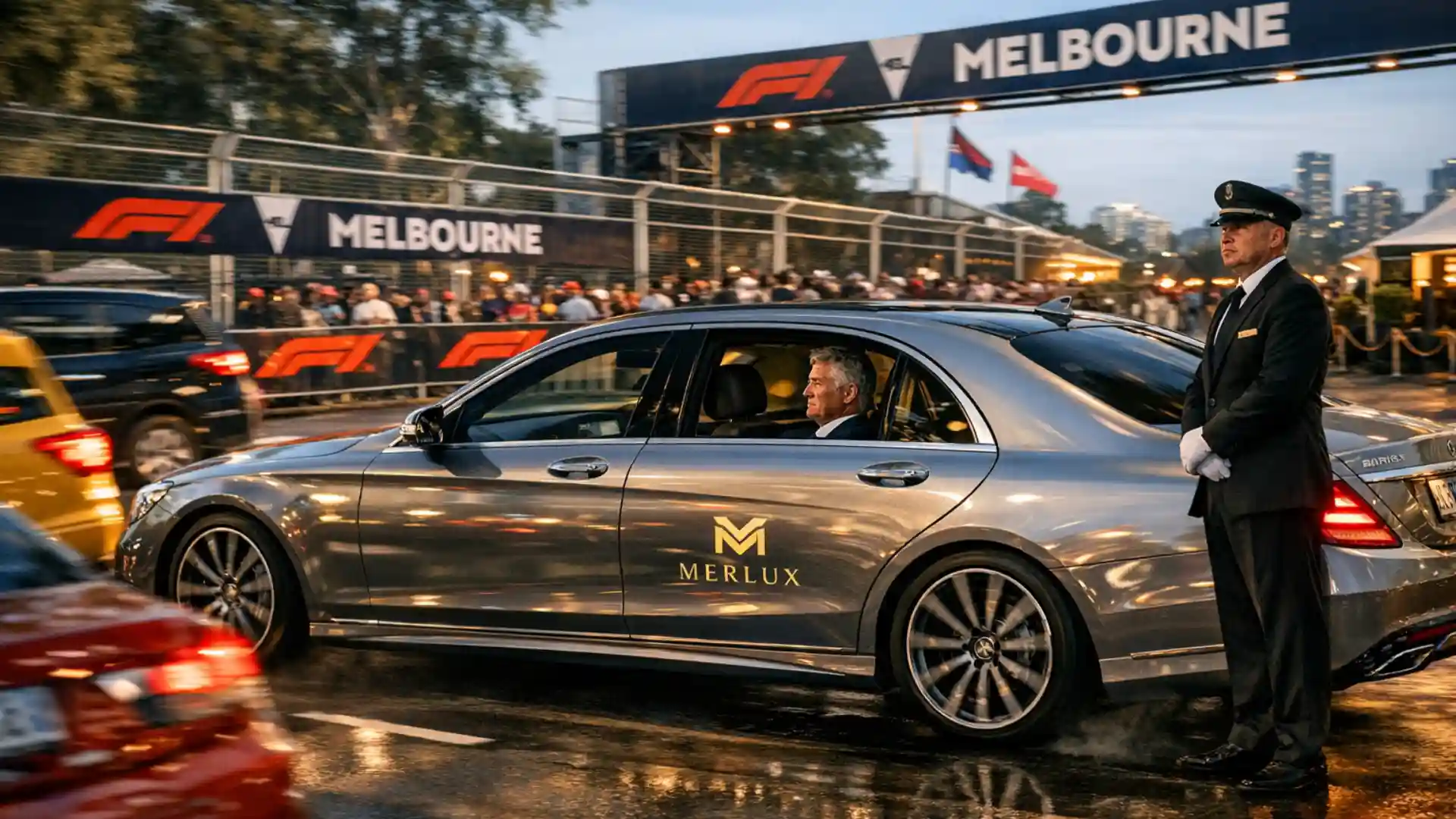 Paddock Club Melbourne transfers luxury chauffeur vehicle