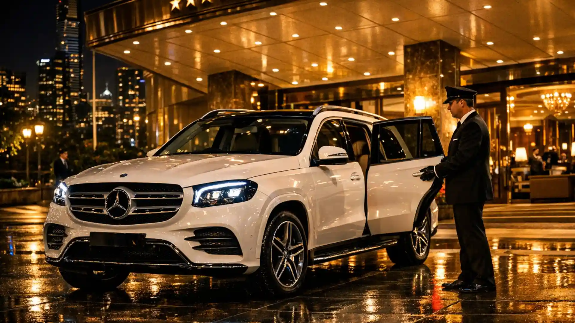 Mercedes chauffeur Melbourne luxury SUV airport transfer