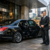 Safety Standards in Chauffeur Services Melbourne luxury black sedan with professional chauffeur