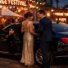 Hourly Chauffeur for Melbourne Fringe Festival with a black Mercedes-Benz S-Class outside a Melbourne Fringe Festival venue
